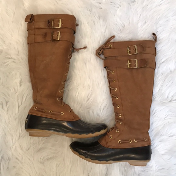 knee high duck boots